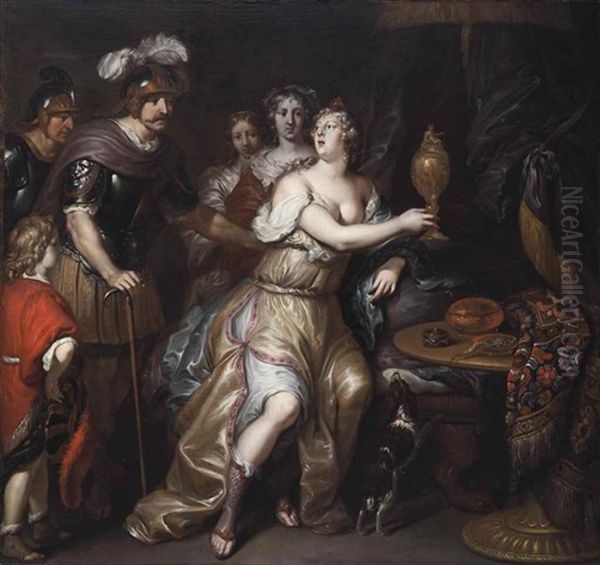 Sophonisba Receiving The Poisoned Cup Oil Painting by Gerard Hoet the Elder