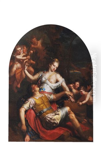 Rinaldo And Armida Oil Painting by Gerard Hoet the Elder