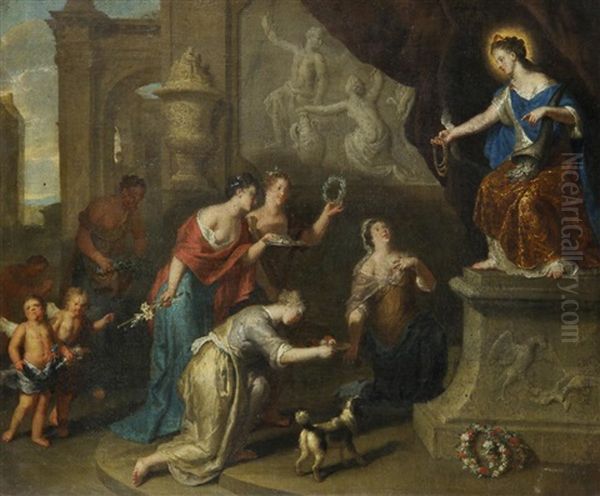 Allegorie Der Fulle Oil Painting by Gerard Hoet the Elder