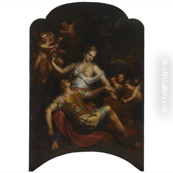 Rinaldo And Armida Oil Painting by Gerard Hoet the Elder