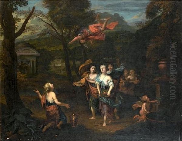 Mercury Guiding Psyche Oil Painting by Gerard Hoet the Elder