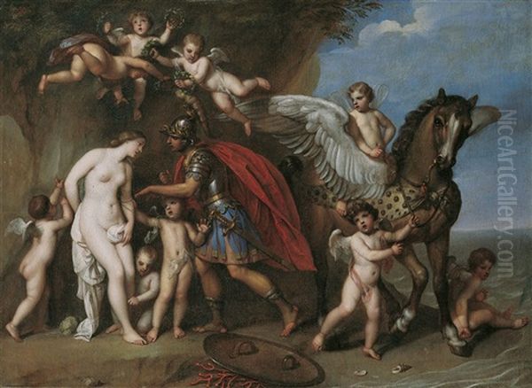 Perseus Die Gefesselte Andromeda Befreiend Oil Painting by Gerard Hoet the Elder