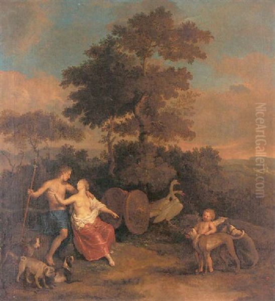 Venus And Adonis Oil Painting by Gerard Hoet the Elder