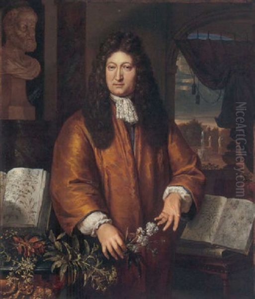 Portrait Of The Botanist Jan Commelin Oil Painting by Gerard Hoet the Elder