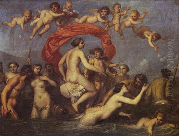 Le Triomphe D'amphitrite Oil Painting by Gerard Hoet the Elder