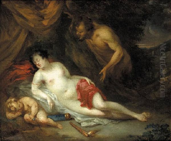 Cupid And Psyche Oil Painting by Gerard Hoet the Elder