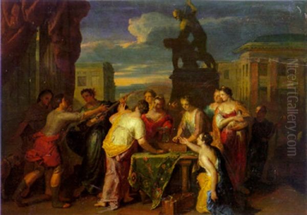 Achilles And The Daughters Of Lycomedes Oil Painting by Gerard Hoet the Elder