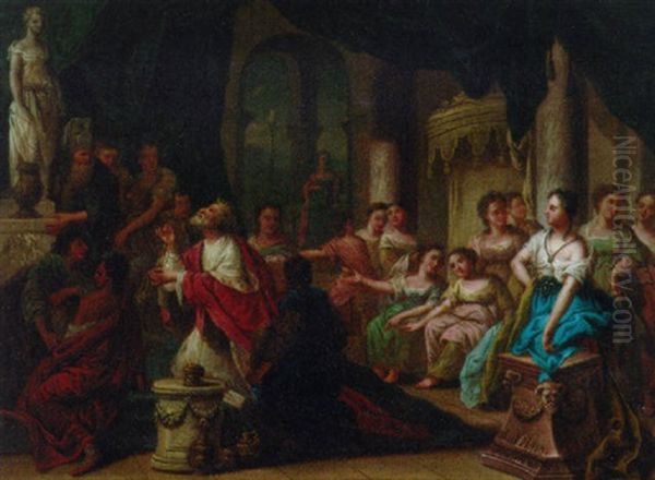 The Idolatry Of King Solomon Oil Painting by Gerard Hoet the Elder