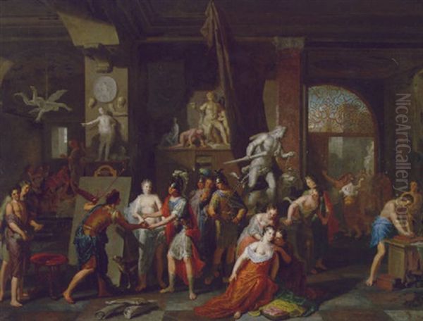 Alexander Making A Gift Of Campaspe To Apelles Oil Painting by Gerard Hoet the Elder