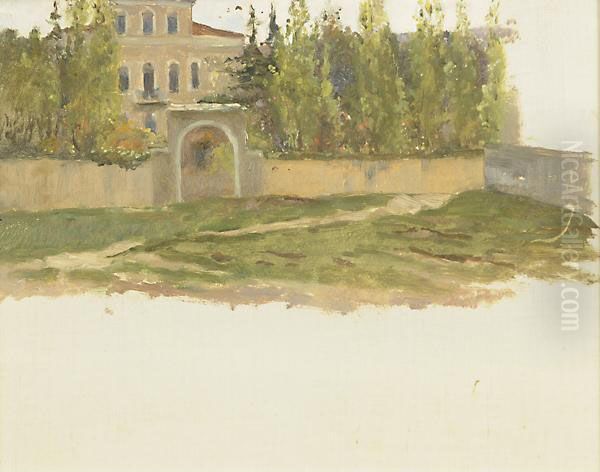 Veduta Di Villa Oil Painting by Giuseppe Barison