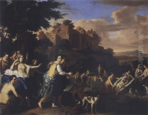 Diana Discovering The Pregnancy Of Callisto Oil Painting by Gerard Hoet the Elder