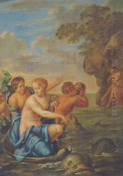 Galatea And Polyphemus Oil Painting by Gerard Hoet the Elder