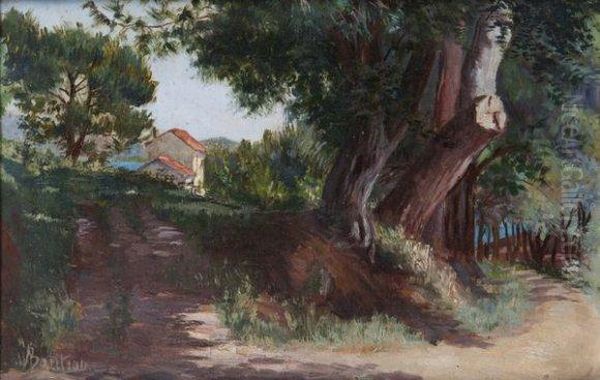 Paysage D'algerie Oil Painting by Alcide Bariteau