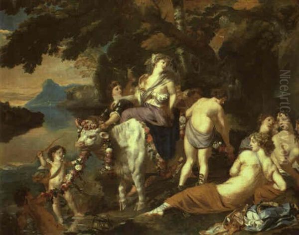 The Rape Of Europa Oil Painting by Gerard Hoet the Elder