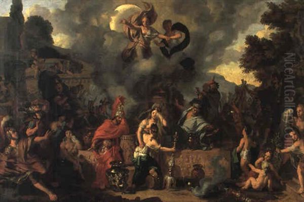 Die Opferung Der Iphigenie Oil Painting by Gerard Hoet the Elder