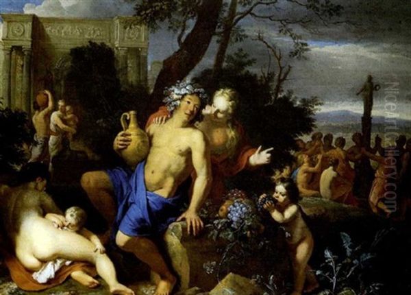 Bacchanale Oil Painting by Gerard Hoet the Elder