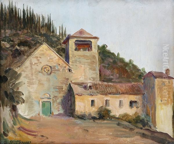 Opusteny Klaster San Giacomo U Dubrovnika Oil Painting by Arnost Hofbauer