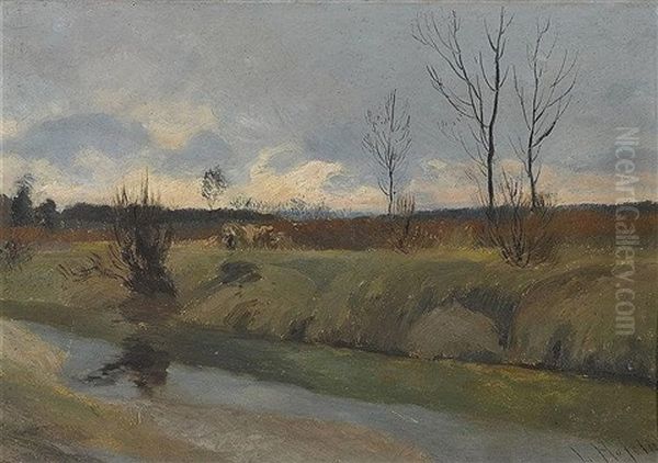 Moor Im Oberndorf Oil Painting by Wilhelm Hofelich