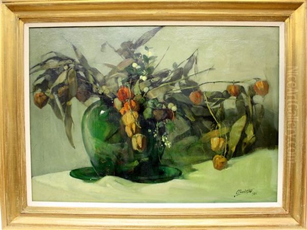 Lampionplant Oil Painting by Adriaan Joh. van' t Hoff