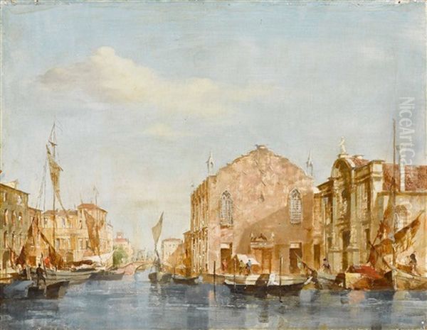 Venedig. Blick Vom Canal Grande Auf S. Maria Della Salute Oil Painting by Conrad Hoff