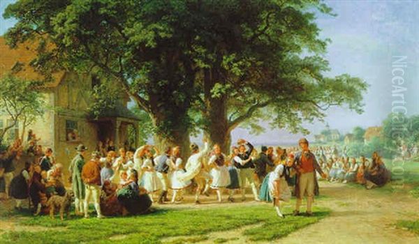 Unter Den Linden (tanzfest In Schwalmer Trachten) by Jacob Hoff