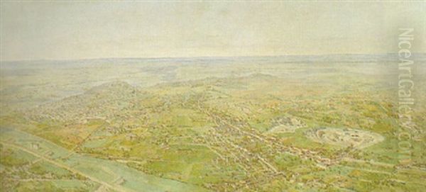 Vue Panoramique Oil Painting by Theodor-Josef-Hubert Hoffbauer