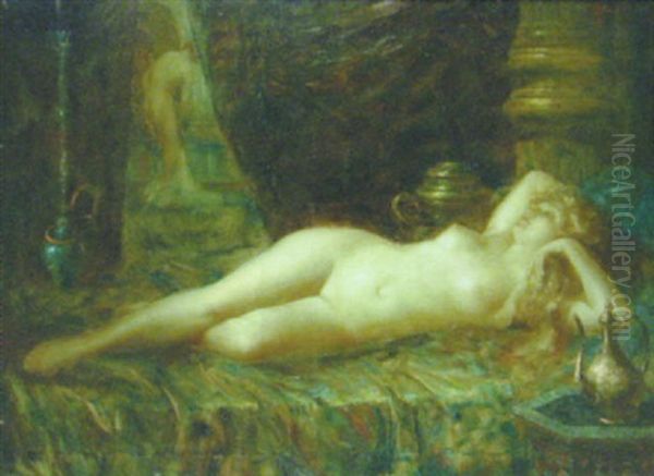 Odalisques Oil Painting by Anton Hoffmann