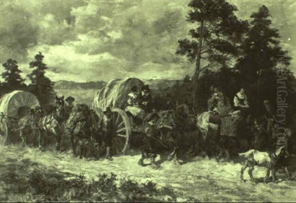 Soldatenzug Im 30j,hrigen Krieg Oil Painting by Anton Hoffmann