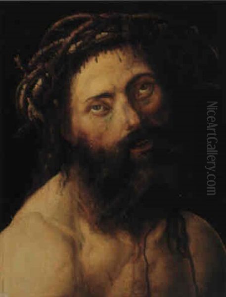 Christ As The Man Of Sorrows Oil Painting by Hans Hoffmann