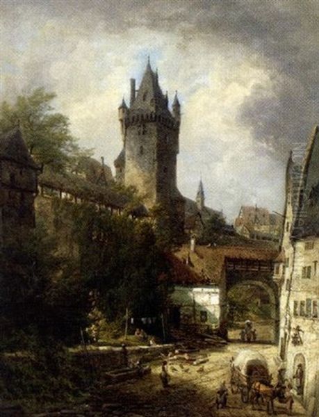 Ansicht Des Sommerlichen Bad Wimpfen by Heinrich Adolf Valentin Hoffmann