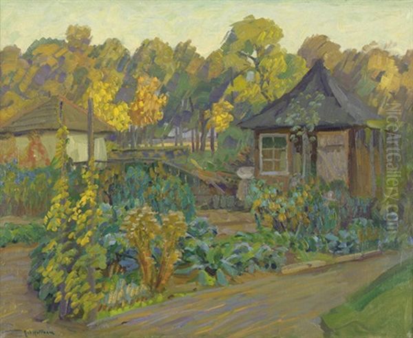 Gartenlauben In Berlin-zehlendorf Oil Painting by Robert Hoffmann