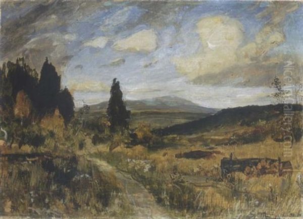 Sudliche Landschaft Oil Painting by Franz Hoffmann-Fallersleben