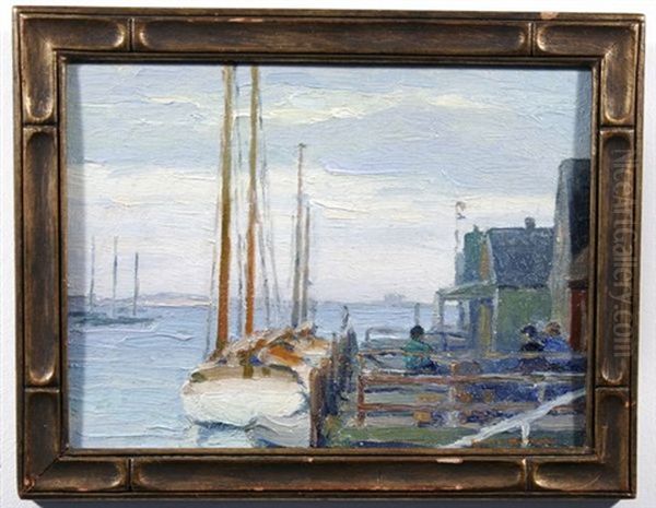 Harborfront, Nantucket Oil Painting by Emily Hoffmeier