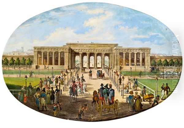 Wien, Heldenplatz Mit Blick Auf Das Burgtor Oil Painting by Carl Ludwig Hoffmeister