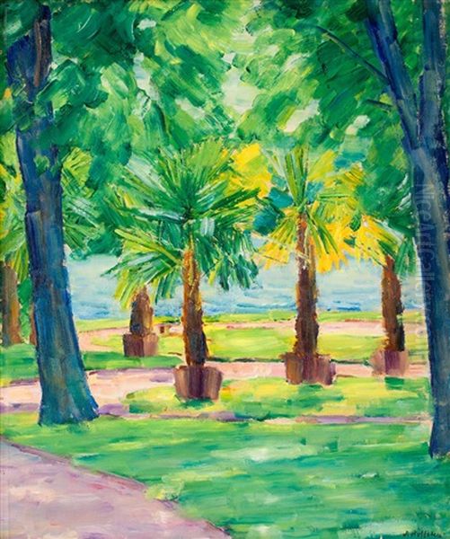 Gripsholms Park Oil Painting by Albert Hoffsten