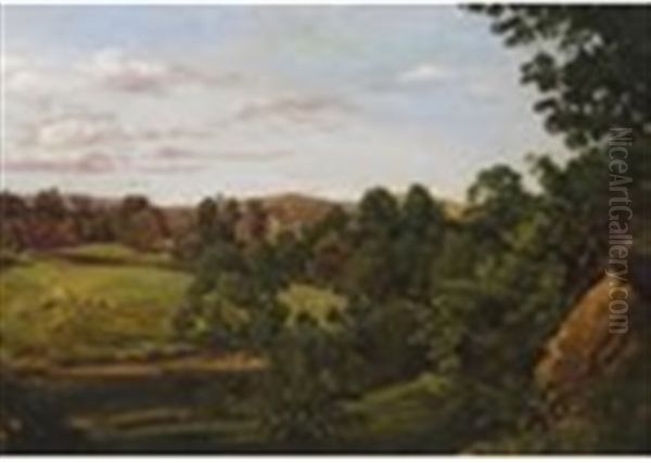 A View Of Bolton Abbey by Thomas Christopher Hofland