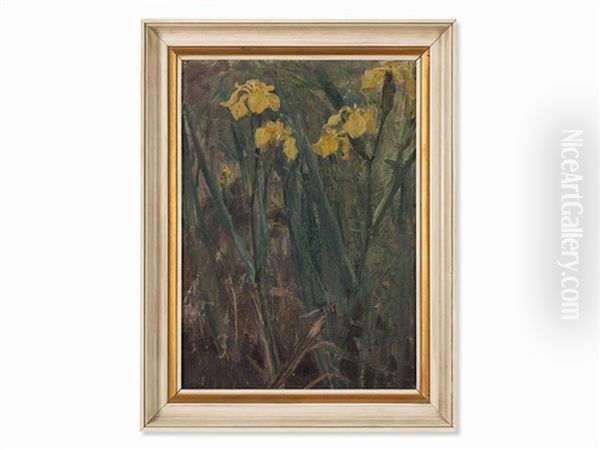 Yellow Irises Oil Painting by Ludwig Von Hofmann