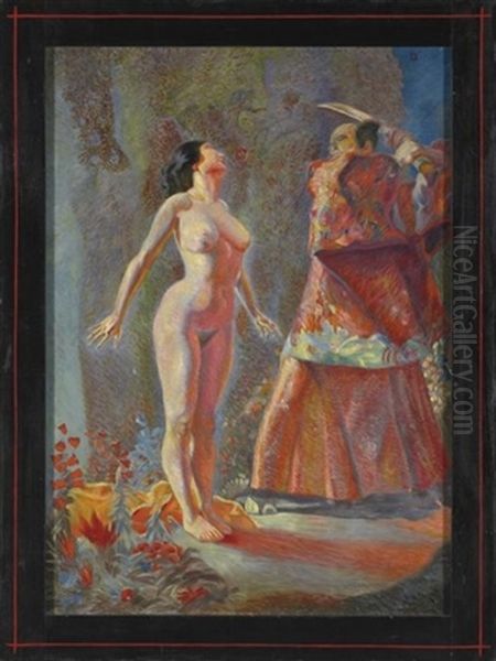 Sunde Der Frau Oil Painting by Ludwig Von Hofmann