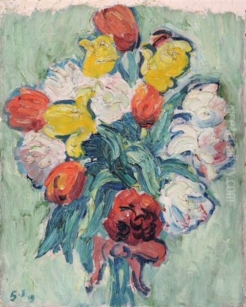 Tulpenstraus Oil Painting by Fritz Max Hofmann-Juan