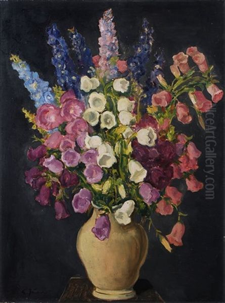 Glockenblumen Oil Painting by Fritz Max Hofmann-Juan