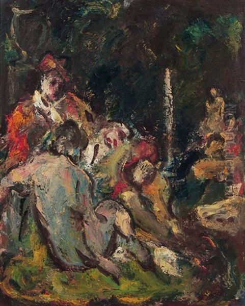 Frauenraub Oil Painting by Fritz Max Hofmann-Juan