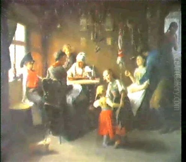 Schwabischer Sonntag Oil Painting by Eugen Hofmeister