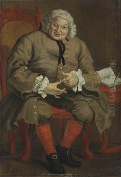 Portrait Of Simon Fraser, 11th Baron Lovat (c. 1667-1747) Oil Painting by William Hogarth