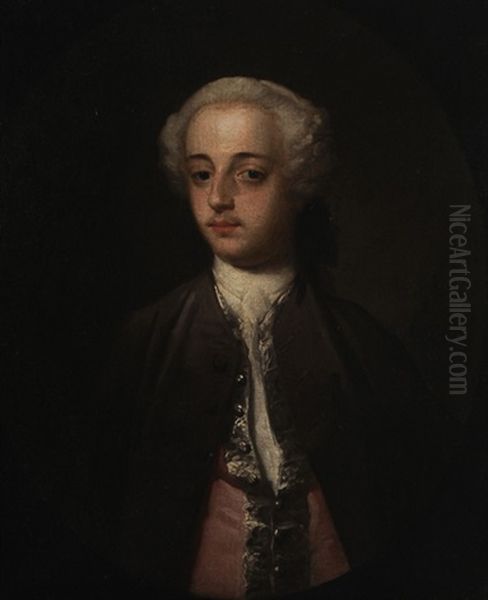 Portrait Of A Gentleman Said To Be Henry Harrington Oil Painting by William Hogarth