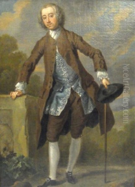 The Rt. Hon. Gustavus Hamilton 2nd Lord Viscount Boyne P.c. Oil Painting by William Hogarth