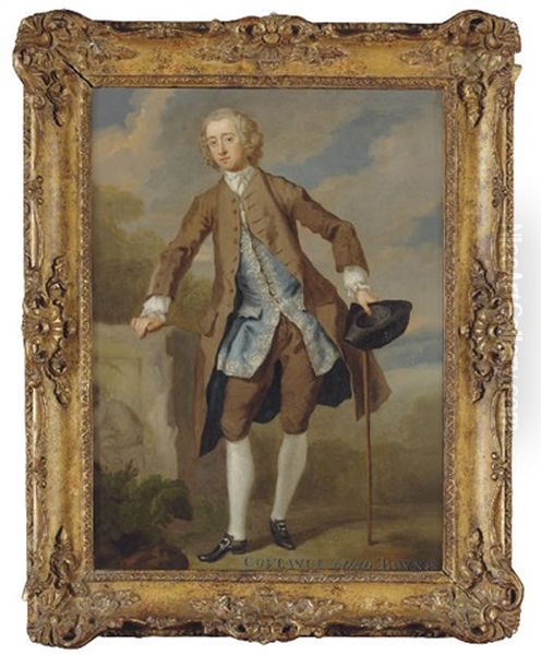 Portrait Of Gustavus Hamilton, 2nd Viscount Boyne Oil Painting by William Hogarth