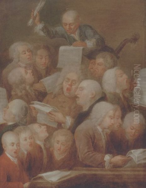 The Village Choir Oil Painting by William Hogarth