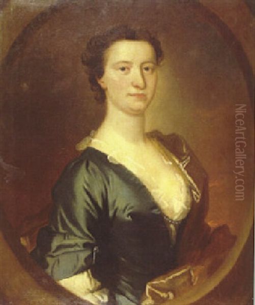 A Portrait Of Mrs. Lucy Weston Oil Painting by William Hogarth