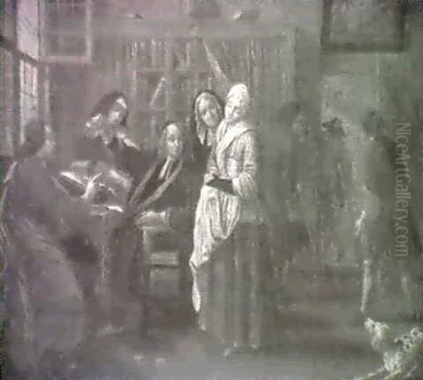 The Consultation & Display The Catch Oil Painting by William Hogarth