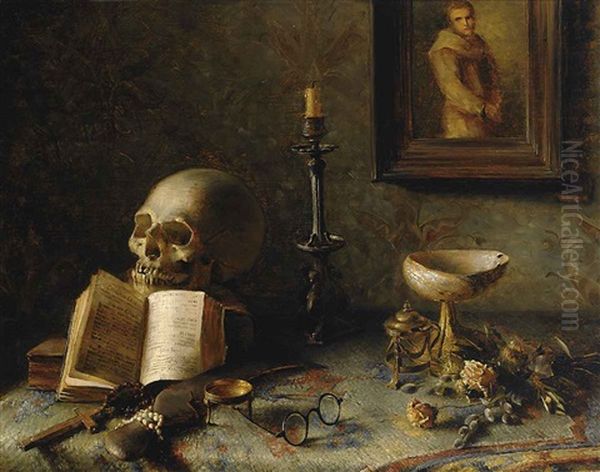 Memento Mori Oil Painting by Mina Hoegel